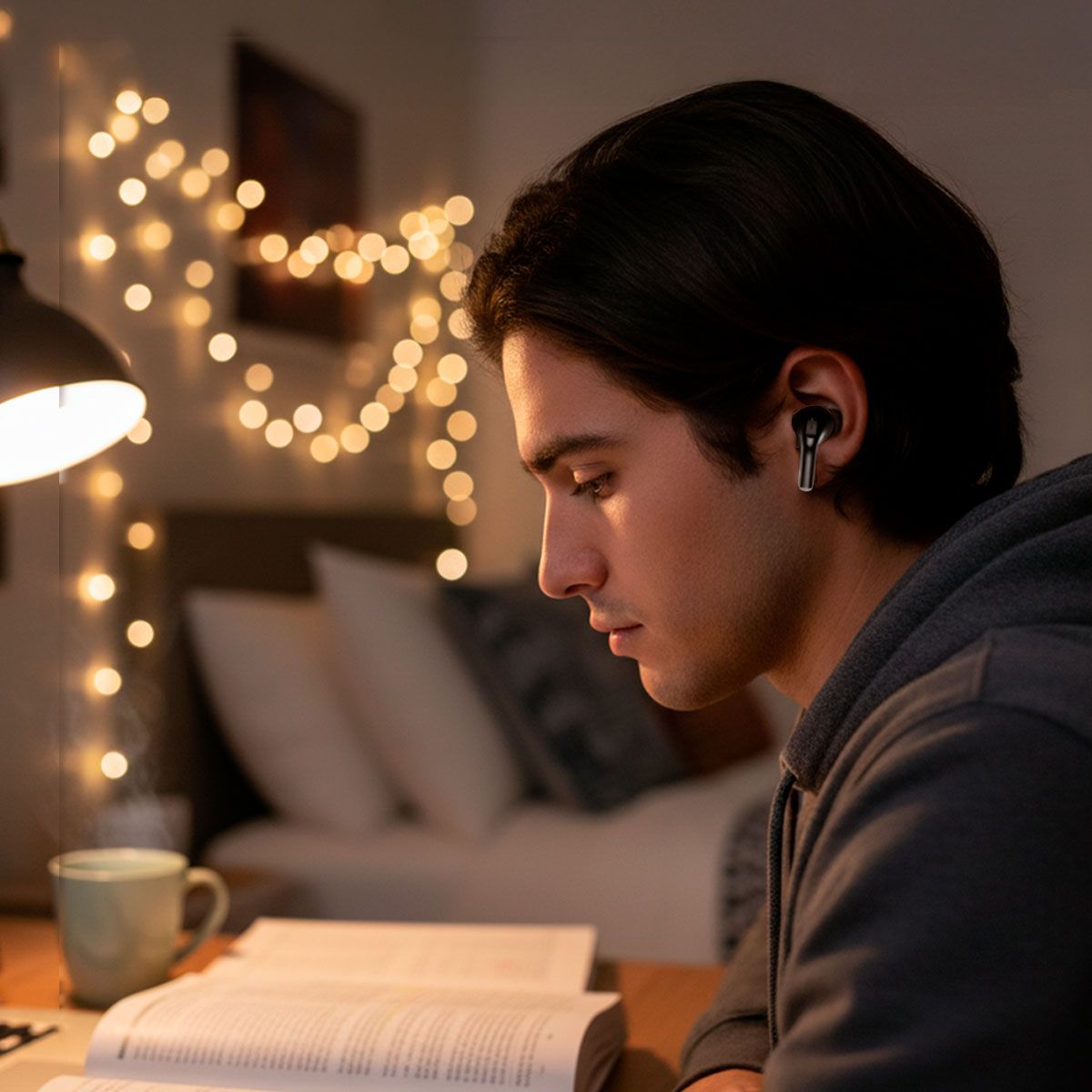 Audífonos inalámbricos Bluetooth® cancelación de ruido hasta 27.5 hrs - negro