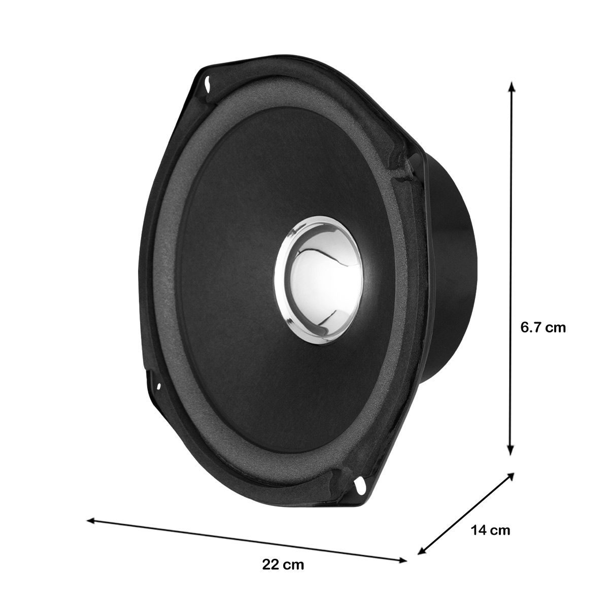 Bocina de reemplazo 6.5” de 120 W PMPO con imán