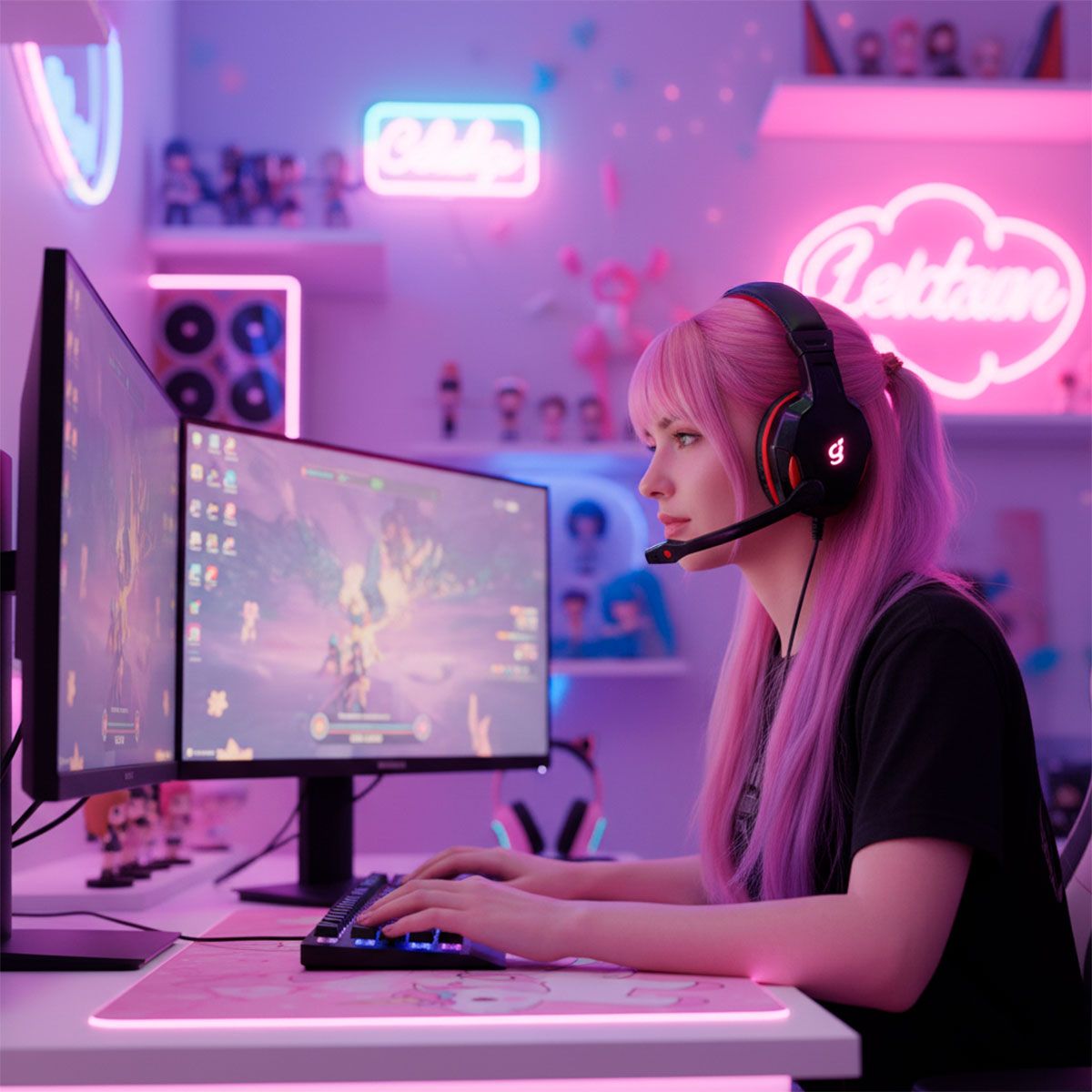 Diadema multimedia tipo gamer alámbrico sonido HI-FI