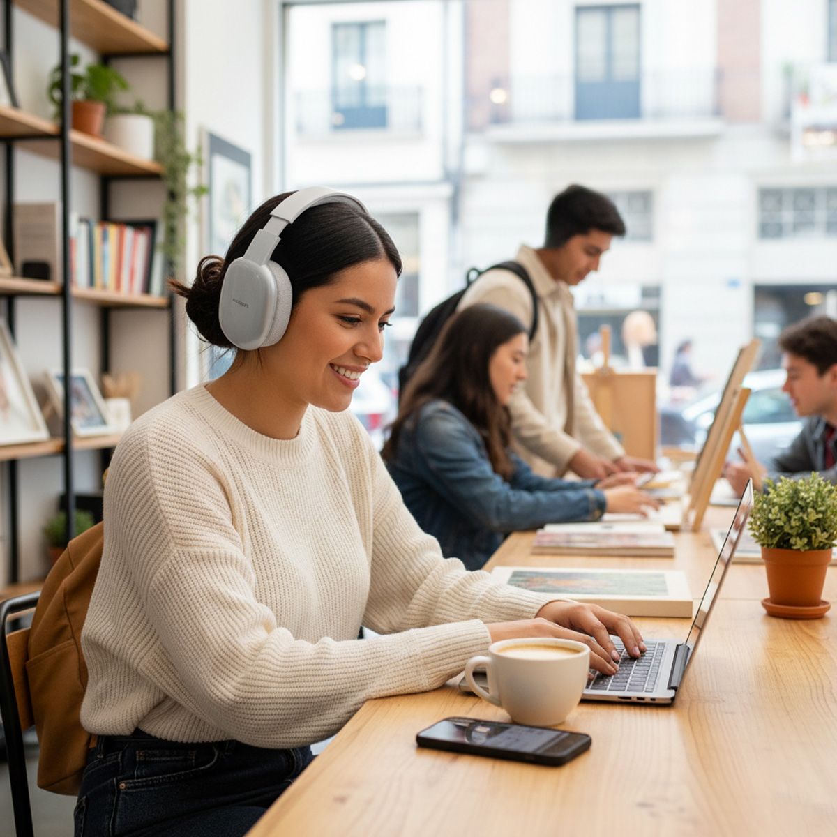 Audífonos de diadema recargables y con Bluetooth®, plateado