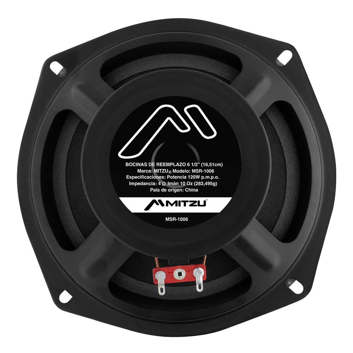 Bocina de reemplazo 6.5” de 120 W PMPO con imán