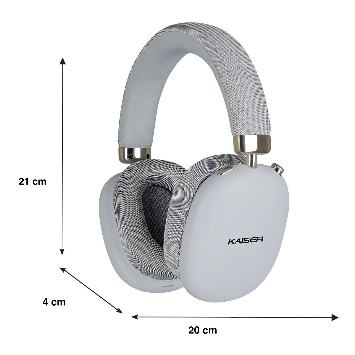 Audífonos de diadema con batería recargable de hasta 30h - Gris