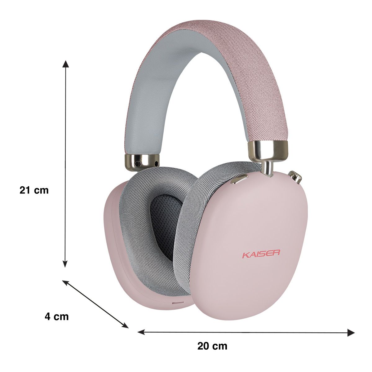 Audífonos de diadema con batería recargable de hasta 30h - Rosa