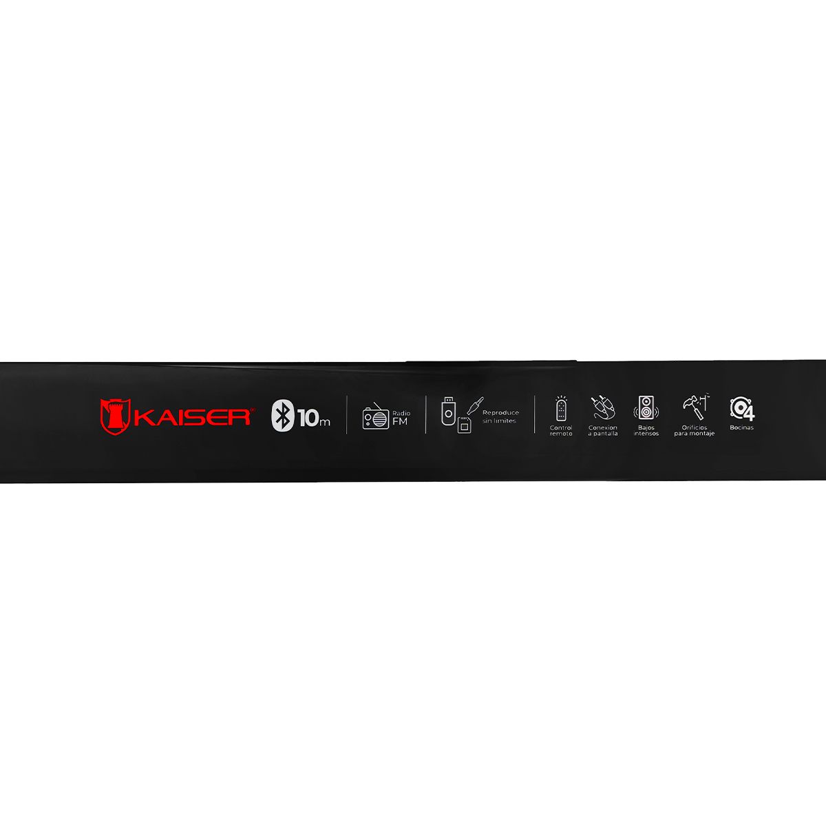 Barra de sonido Bluetooth®  2.1 canales 40 W RMS con subwoofer y control remoto
