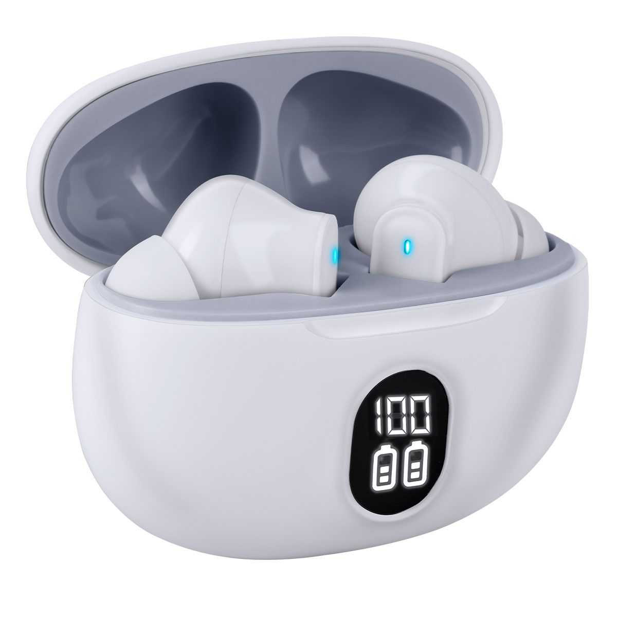 Audífonos True Wireless con display de carga - Blancos