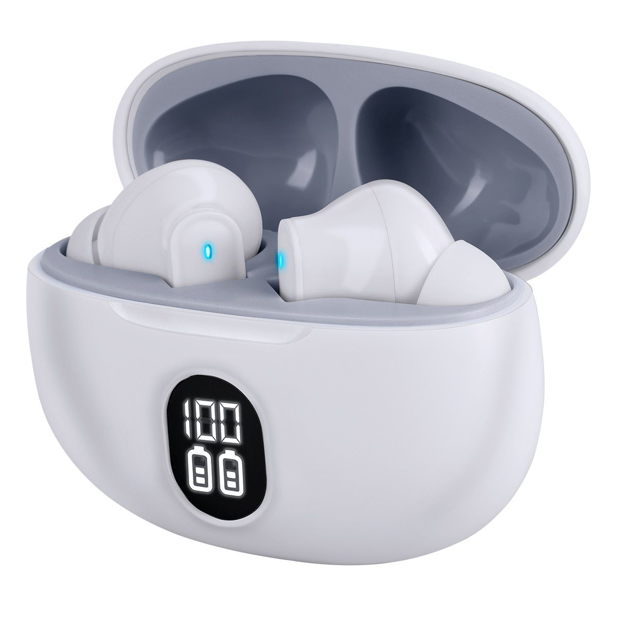 Audífonos True Wireless con display de carga - Blancos