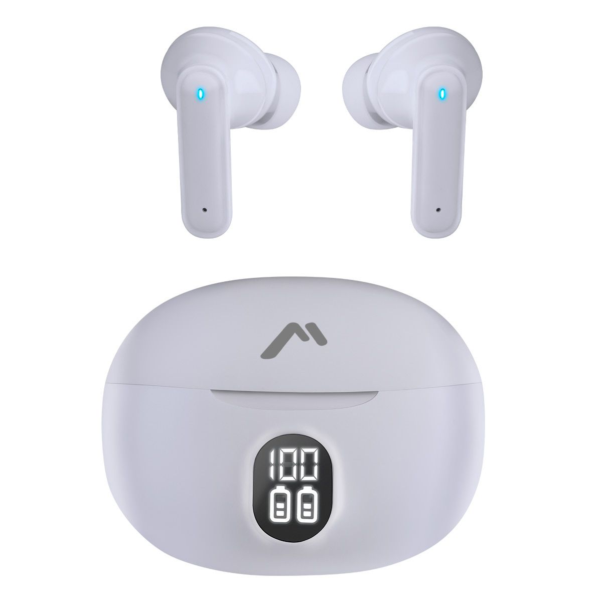 Audífonos True Wireless con display de carga - Blancos