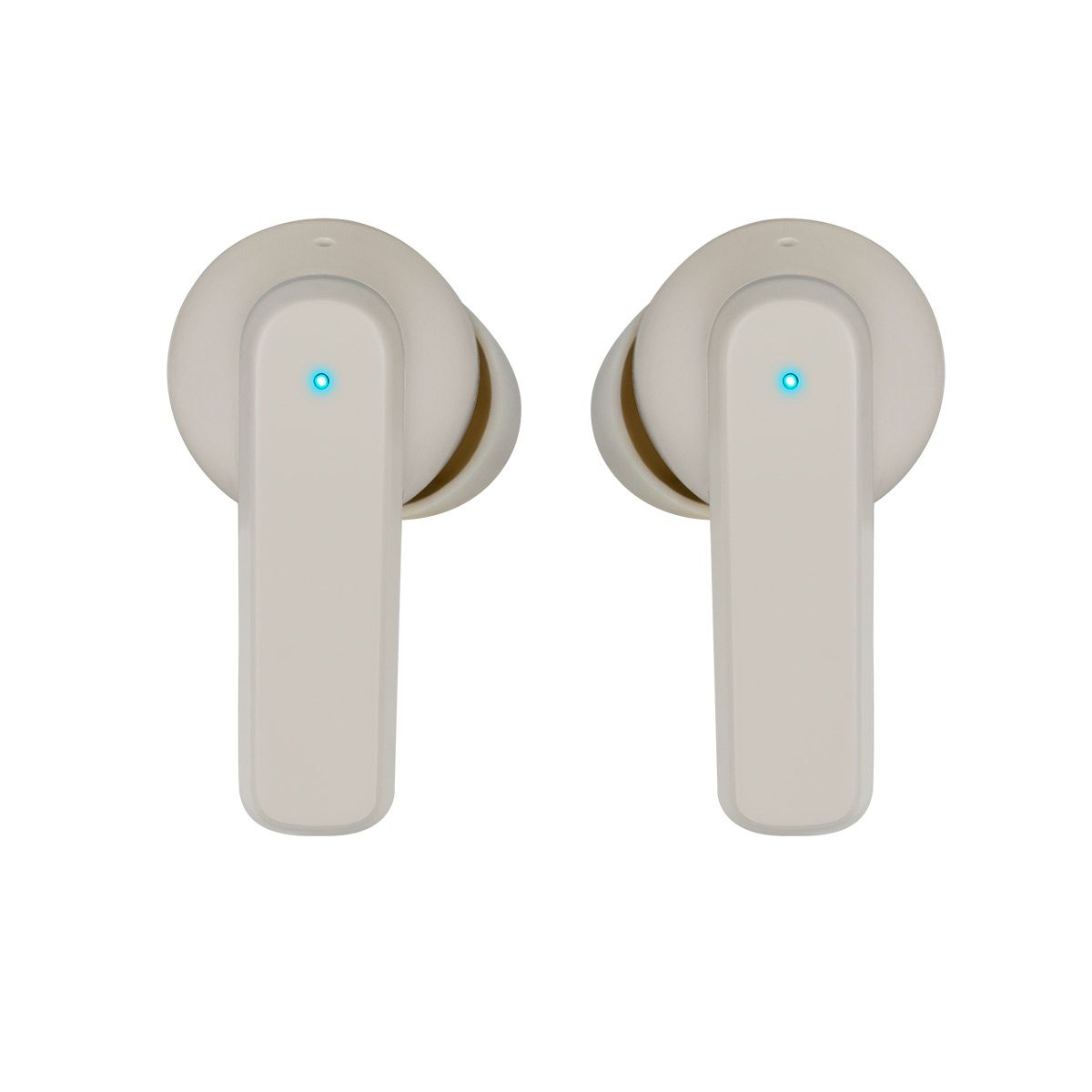 Audífonos inalámbricos TWS Bluetooth hasta 28 hrs con ecualizador IPX4 beige