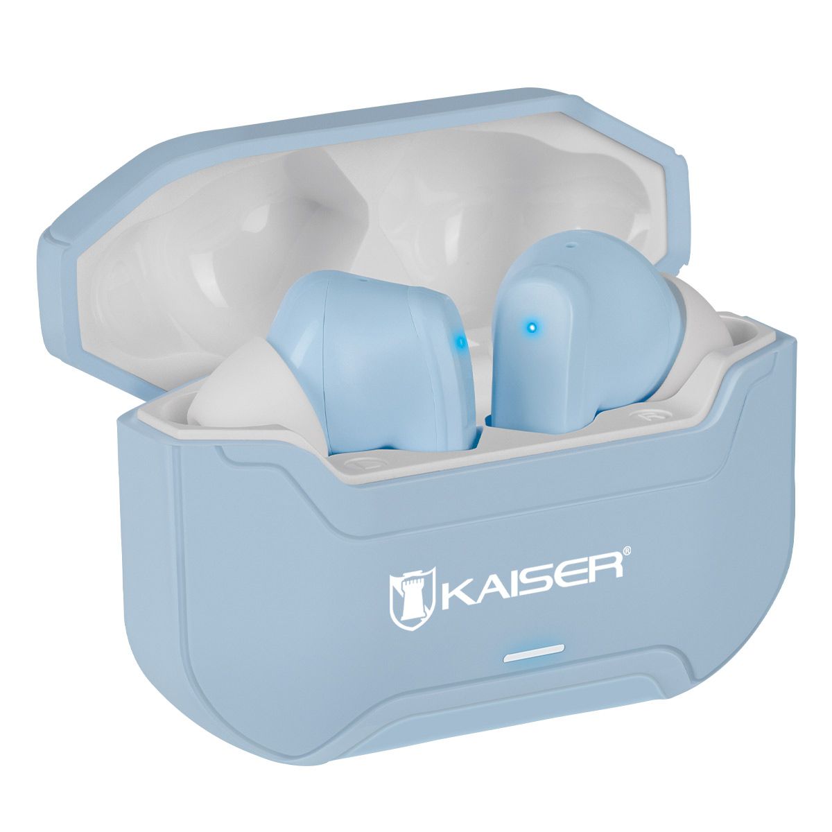 Audífonos inalámbricos TWS Bluetooth hasta 28 hrs con ecualizador IPX4 azul