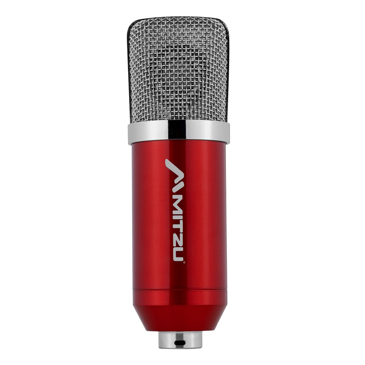 Micrófono Profesional Condensador Unidireccional Alámbrico Rojo Metálico