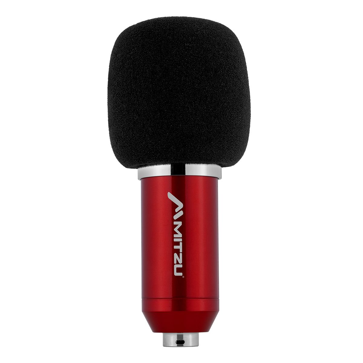 Micrófono Profesional Condensador Unidireccional Alámbrico Rojo Metálico