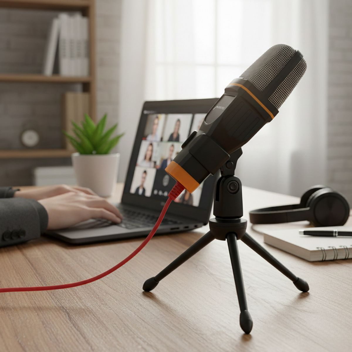 Micrófono omnidireccional condensador para streaming