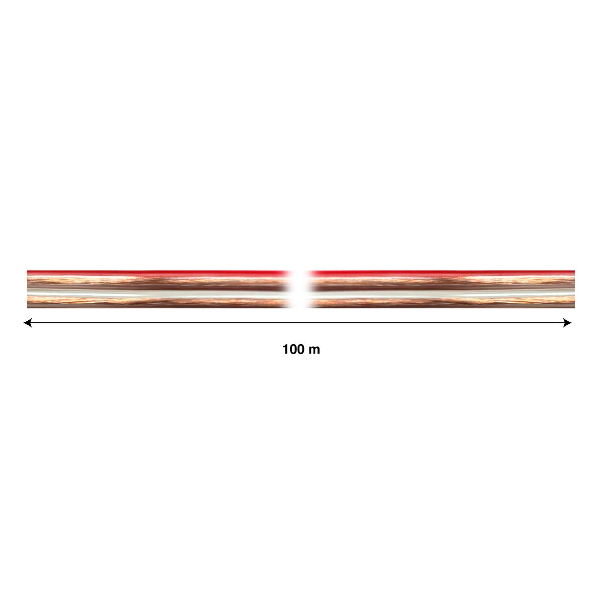 Cable polarizado IMAC de 22 AWG translucido con rollo 100 m