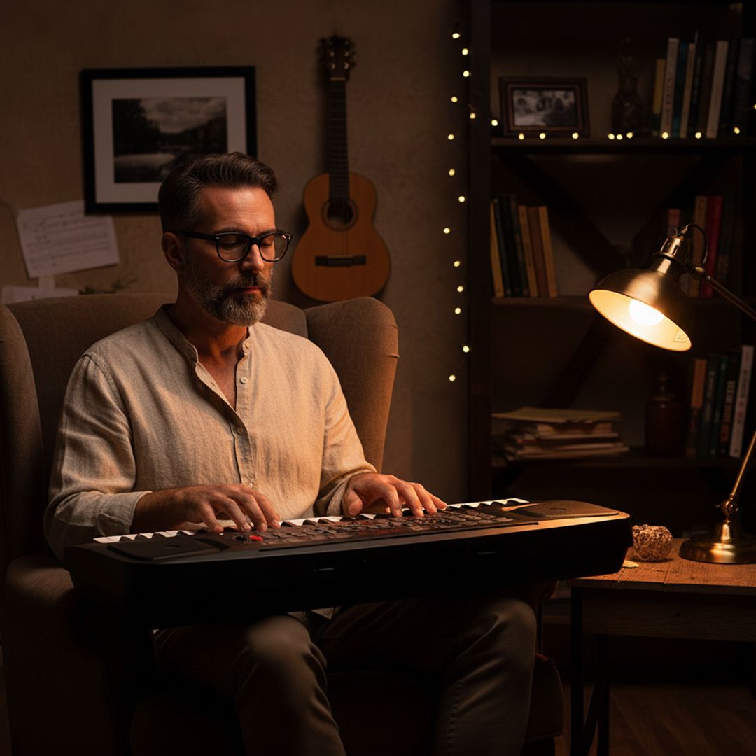 Teclado musical con 54 teclas, 100 tonos y 10 demos