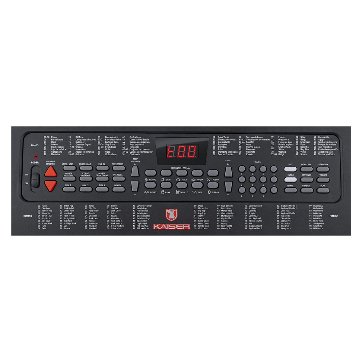 Teclado musical con 54 teclas, 100 tonos y 10 demos