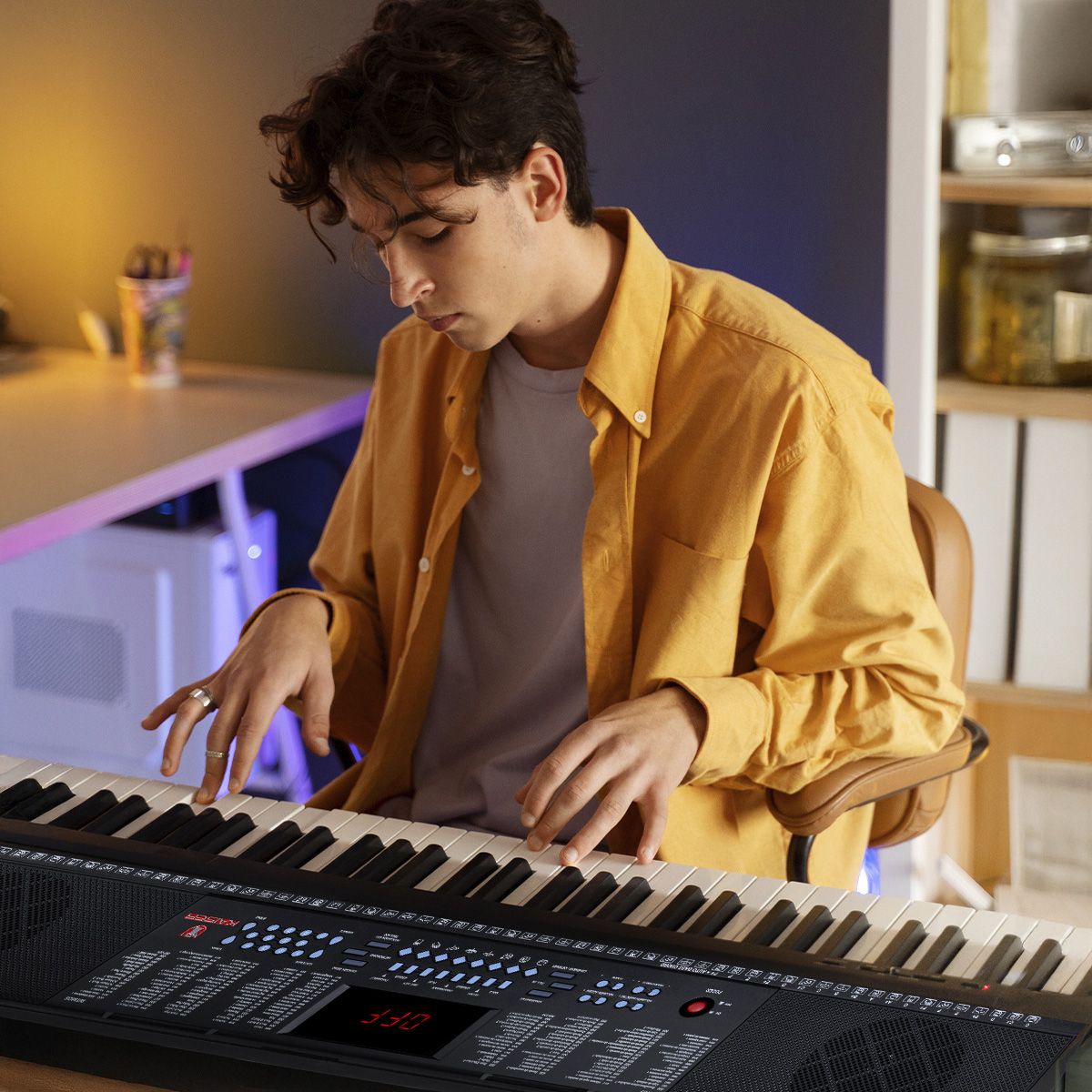 Teclado musical de 61 teclas y 255 tonos