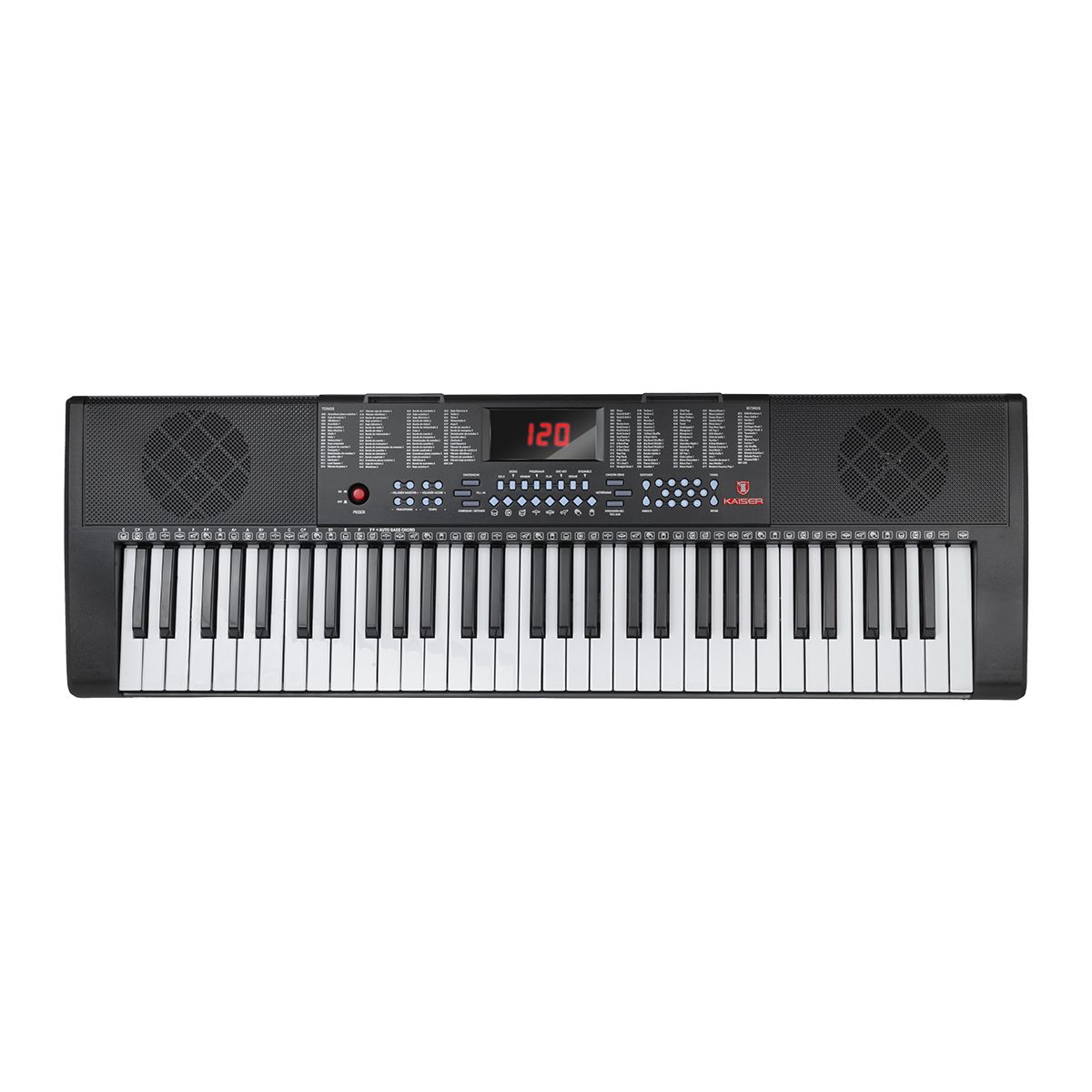 Teclado musical de 61 teclas y 255 tonos