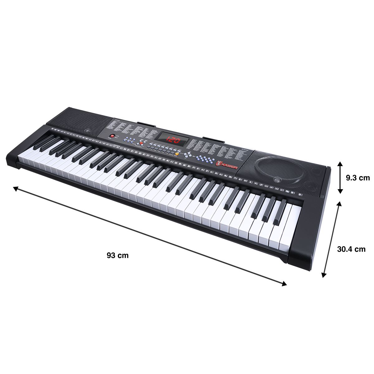 Teclado musical de 61 teclas luminosas y 255 tonos