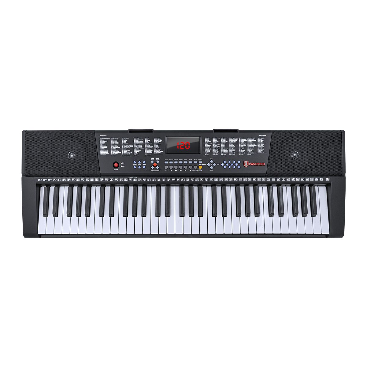 Teclado musical de 61 teclas luminosas y 255 tonos
