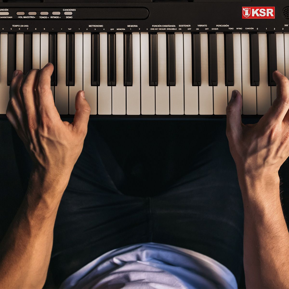 Teclado musical con metrónomo de 61 teclas luminosas