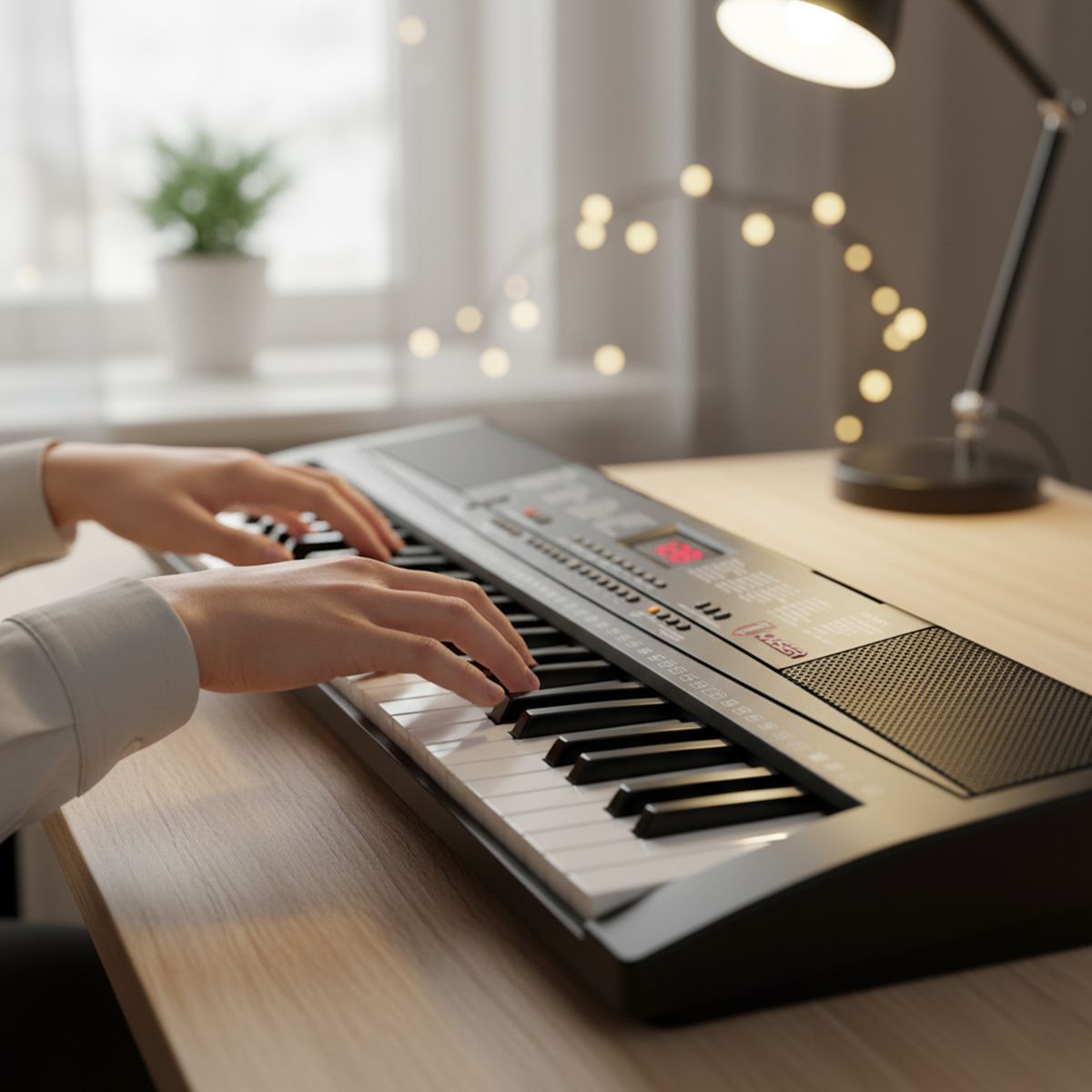 Teclado musical con 61 teclas y 255 ritmos