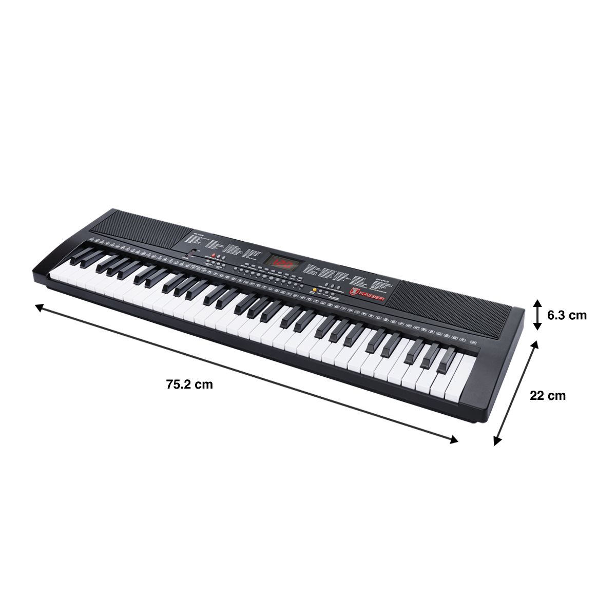 Teclado musical con 61 teclas y 255 ritmos