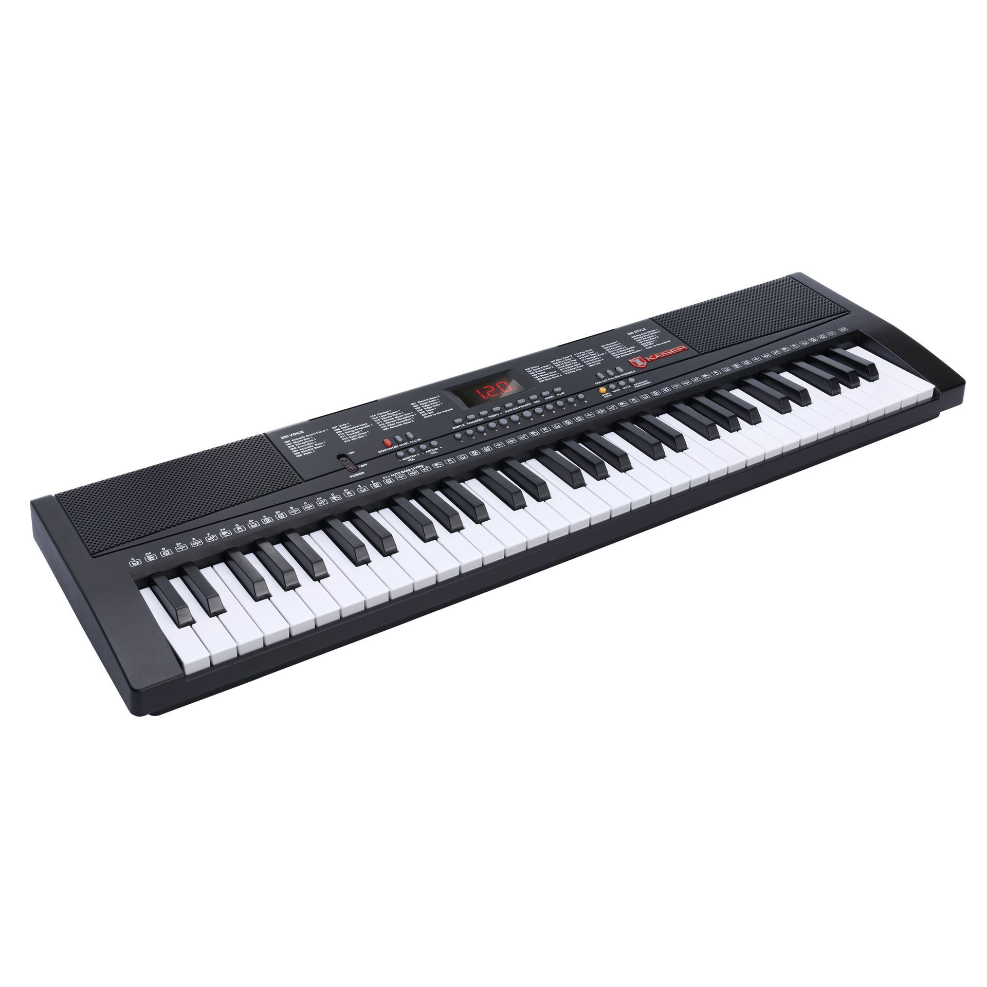 Teclado musical con 61 teclas y 255 ritmos