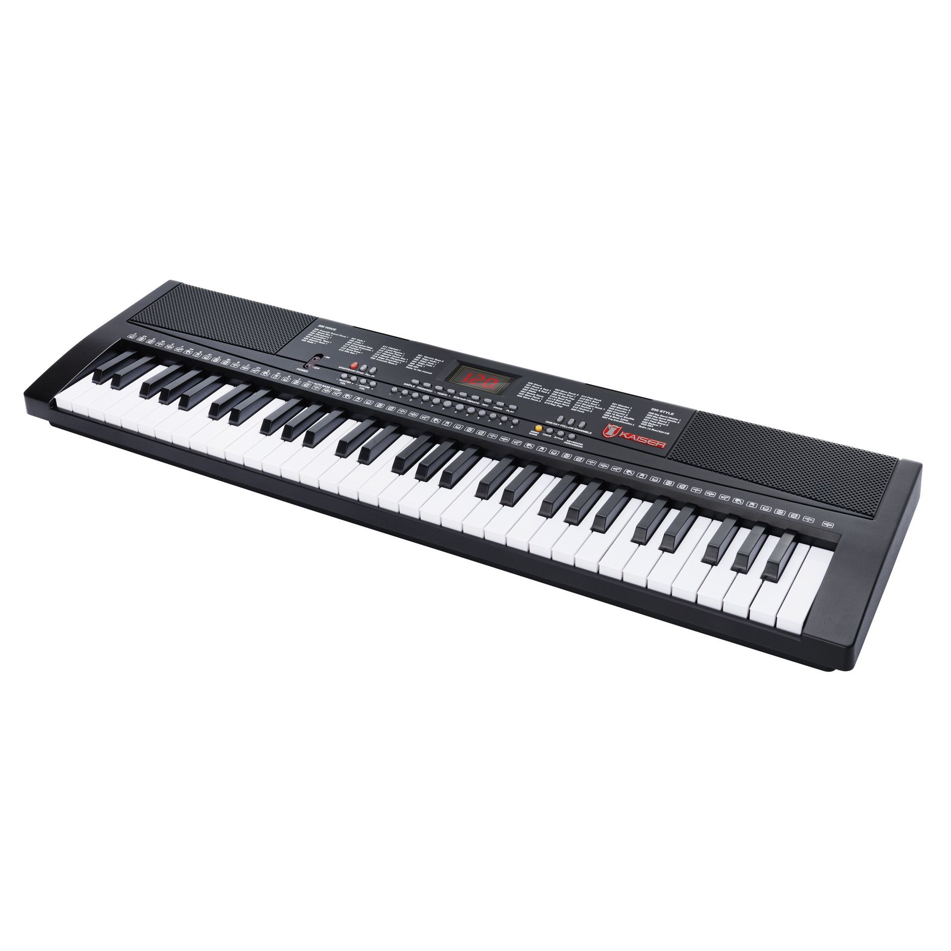 Teclado musical con 61 teclas y 255 ritmos
