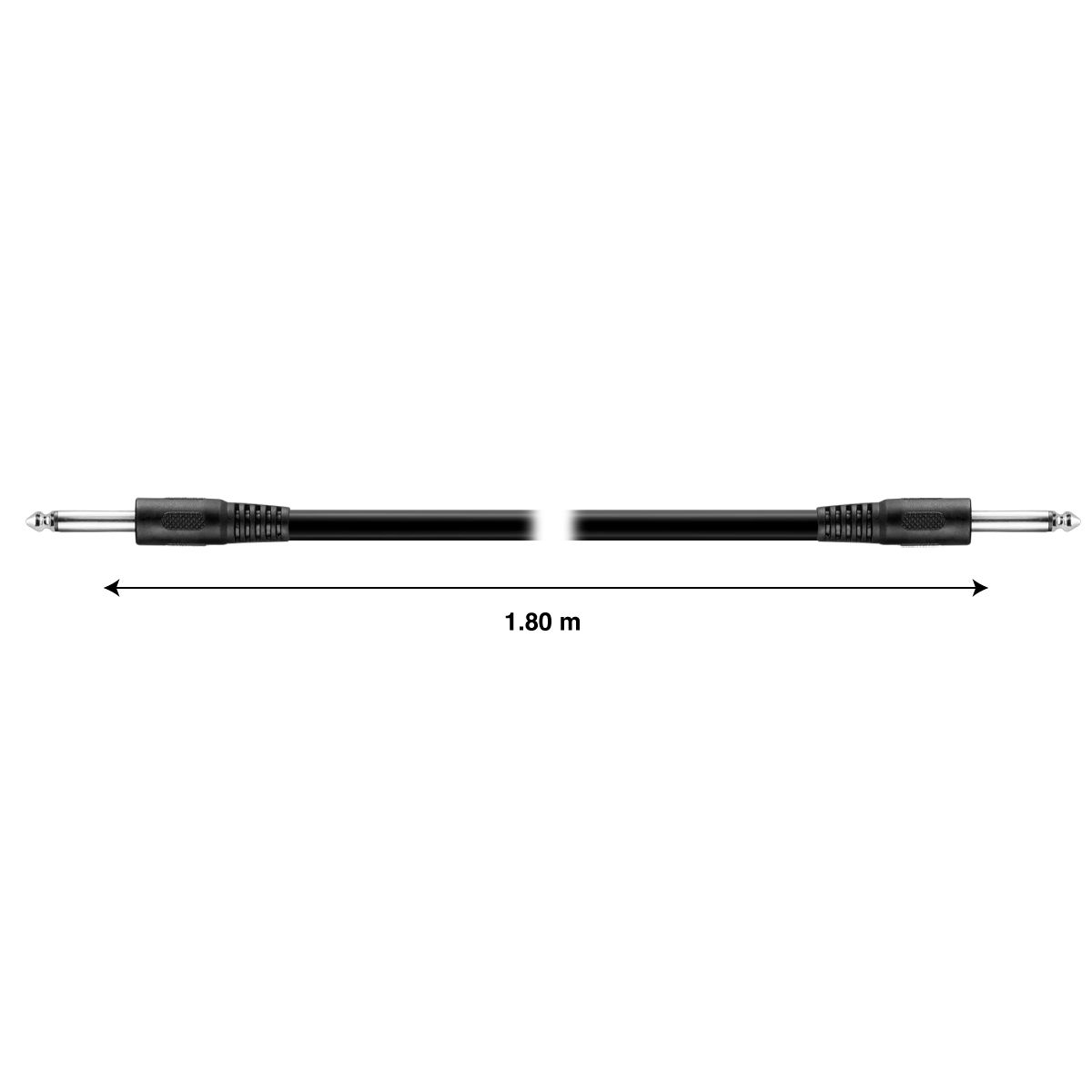 Cable extensión plug monoaural 6.3 mm a 6.3 mm - 1.8 m