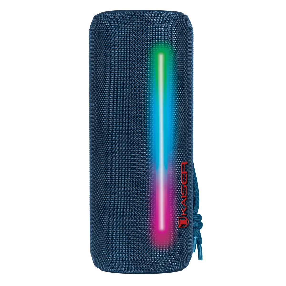 Bocina Bluetooth® cilindro 20 W RMS IPX5 impermeable, azul