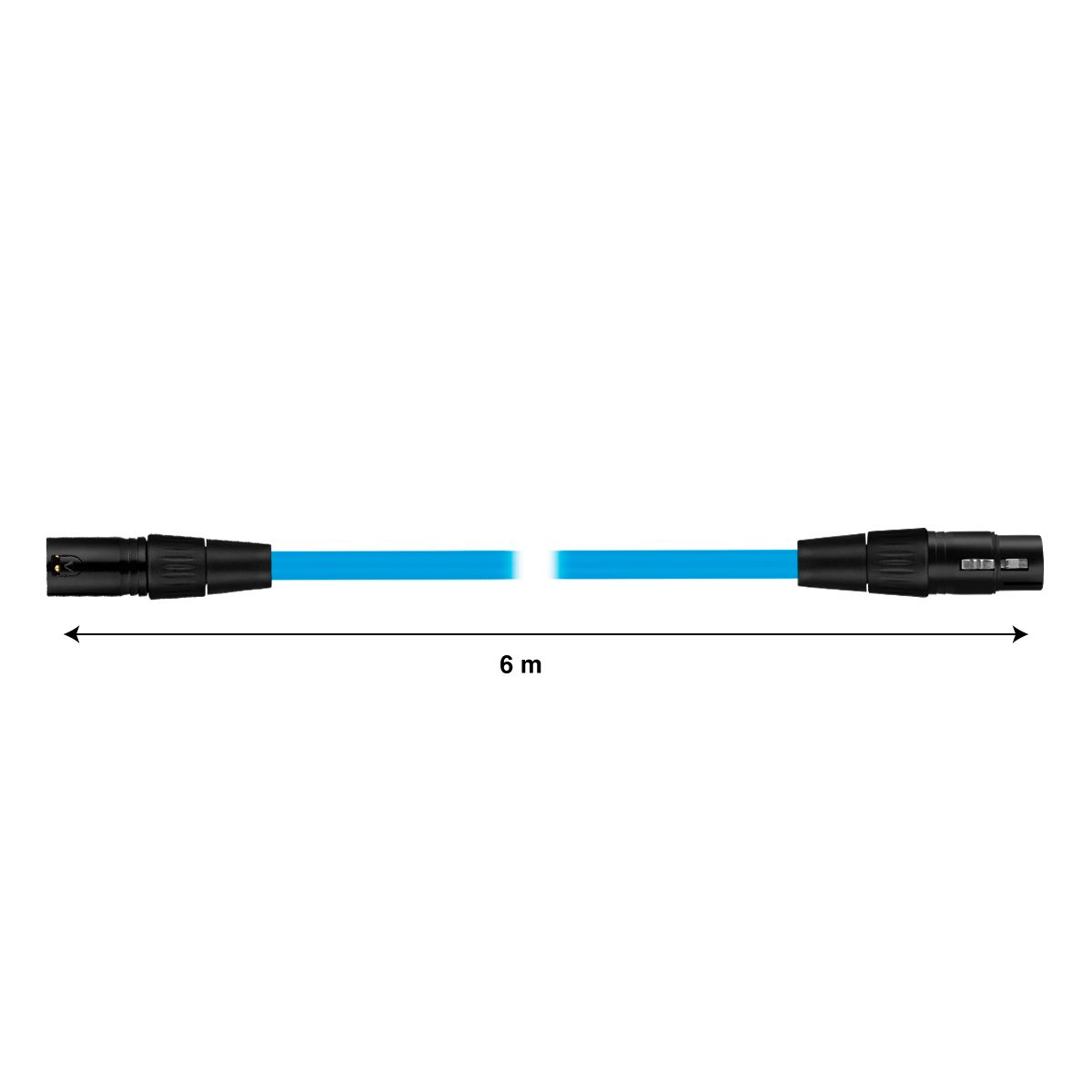 Cable extensión jack cannon - plug Cannon, 6 m