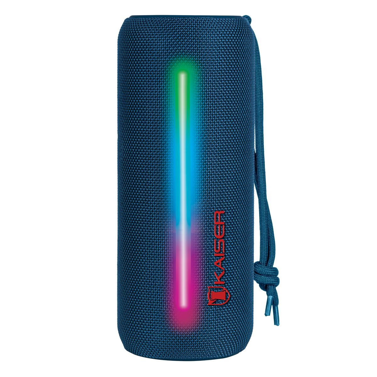 Bocina Bluetooth® cilindro 20 W RMS IPX5 impermeable, azul