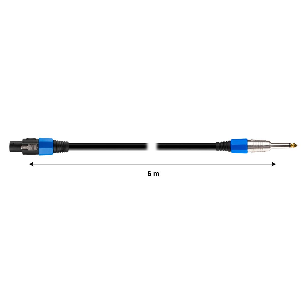 Cable extensión profesional plug monoaural 6.3 mm - Speakon