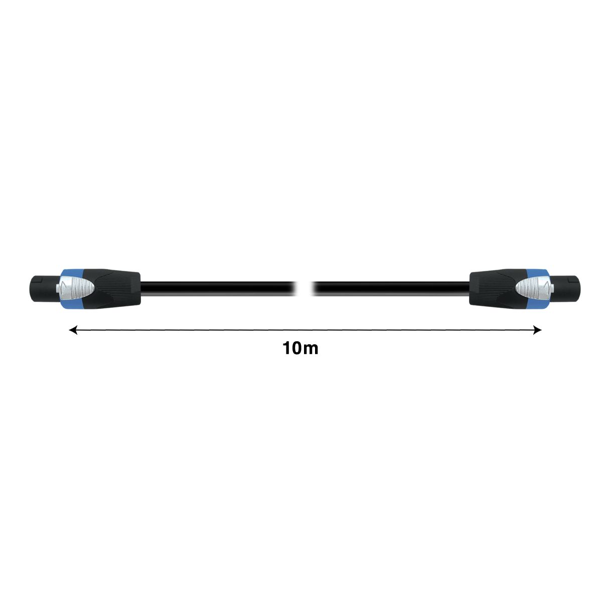 Cable extensión plug Speakon - plug Speakon, 10 m