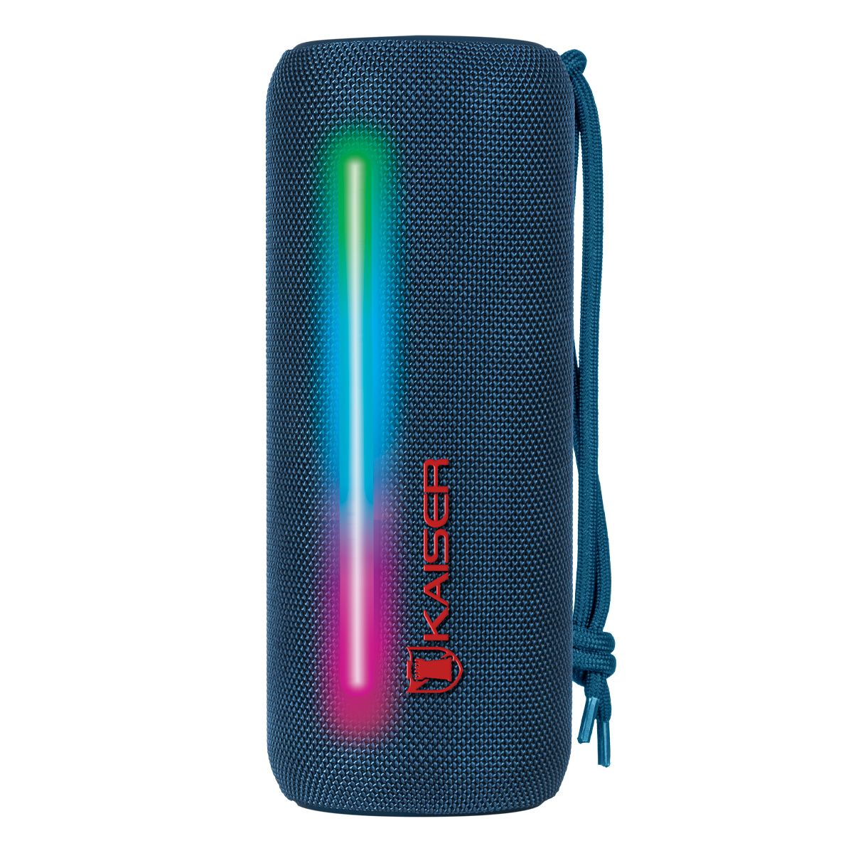 Bocina Bluetooth® cilindro 20 W RMS IPX5 impermeable, azul