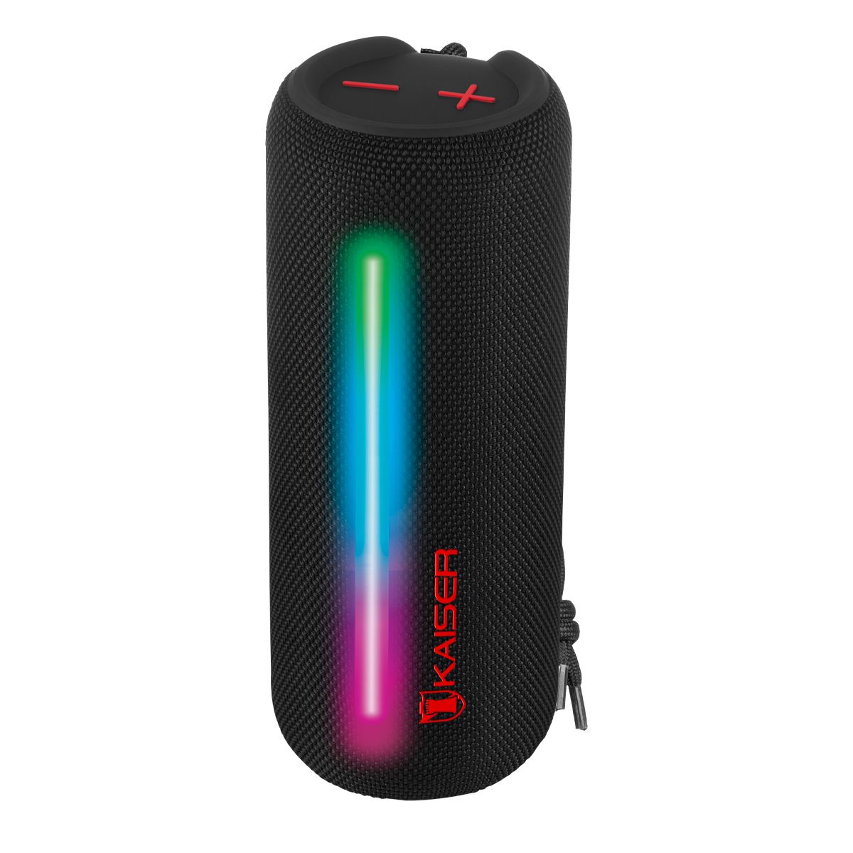 Bocina Bluetooth® cilindro 20 W RMS IPX5 impermeable, negro