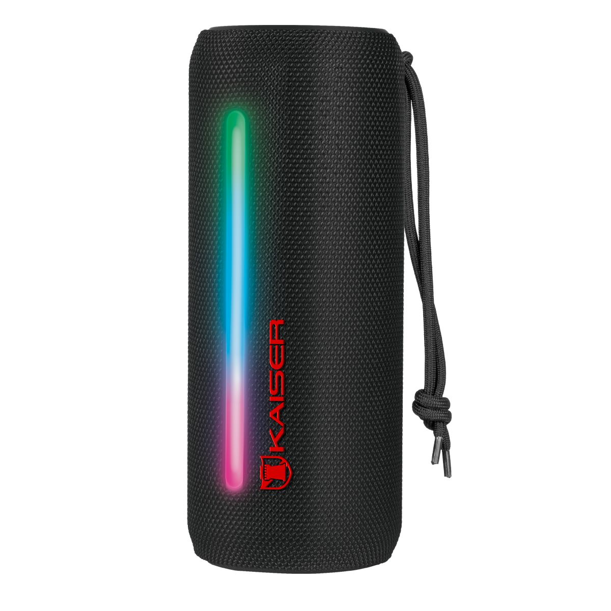 Bocina Bluetooth® cilindro 20 W RMS IPX5 impermeable, negro