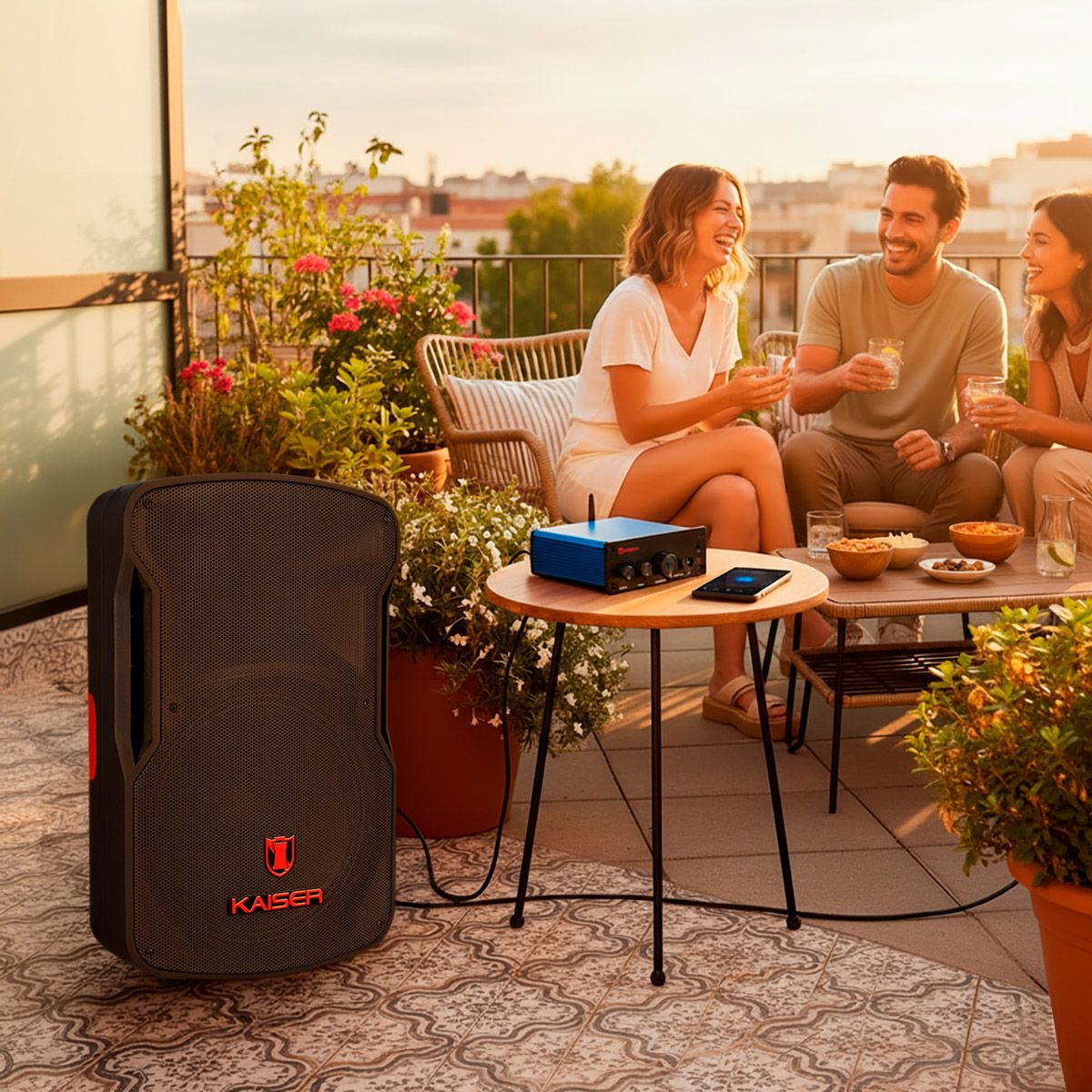 Amplificador de audio 200 W RMS con Bluetooth®