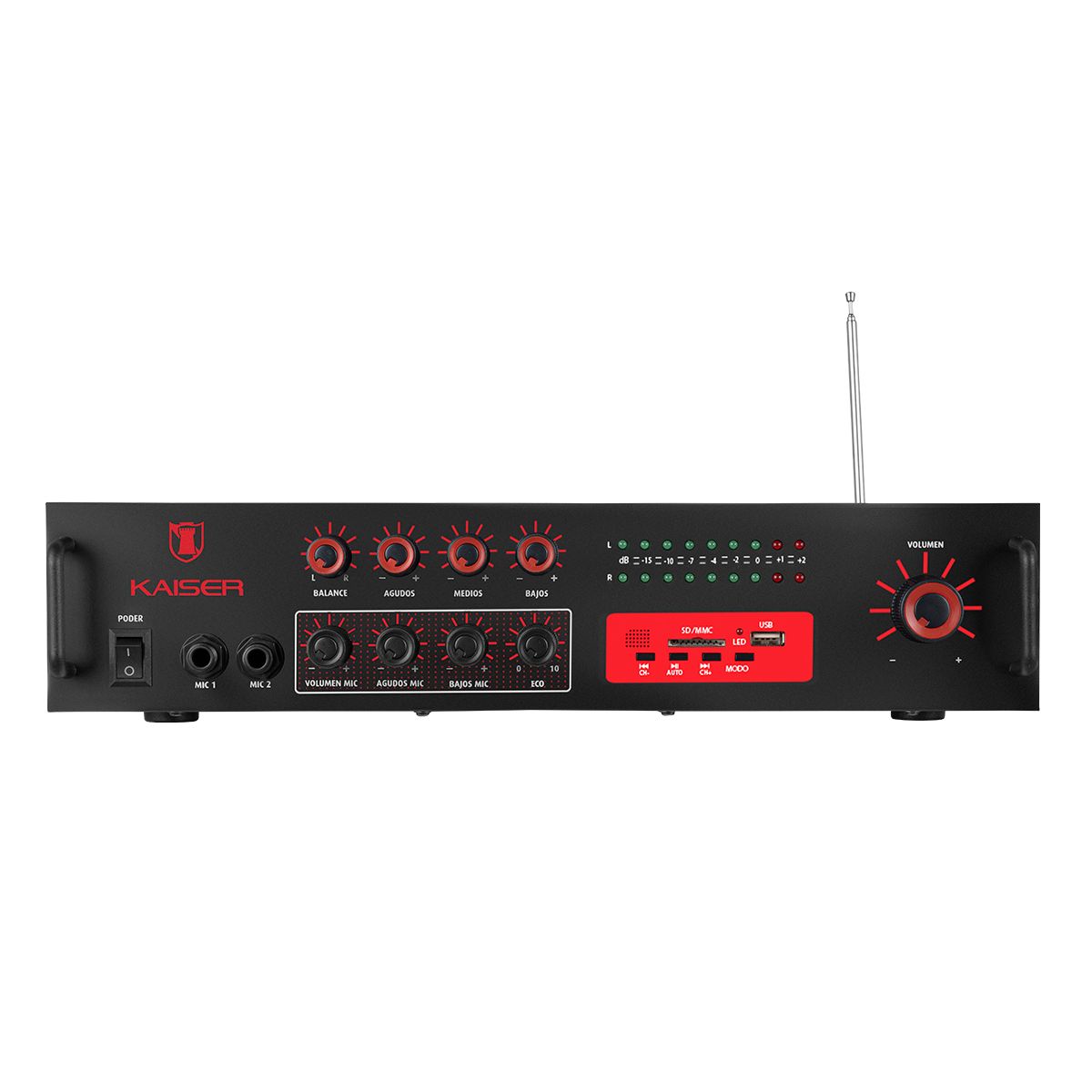 Amplificador profesional 800 W PMPO con Bluetooth®