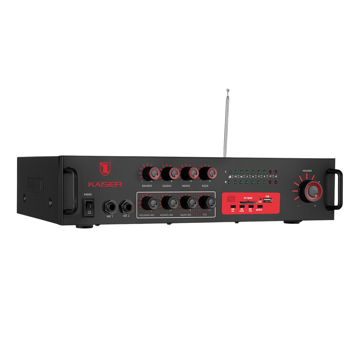 Amplificador profesional 800 W PMPO con Bluetooth®