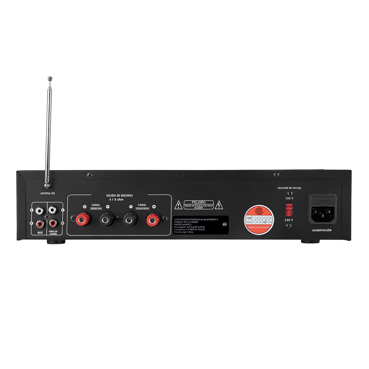 Amplificador profesional 800 W PMPO con Bluetooth®