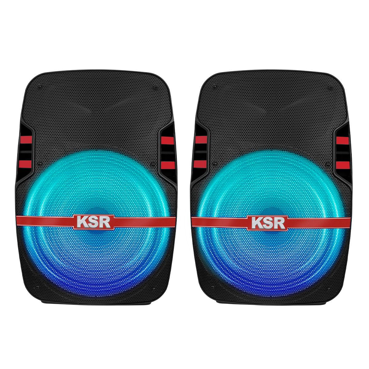 Sistema de audio doble 15” 25,000 W PMPO recargable