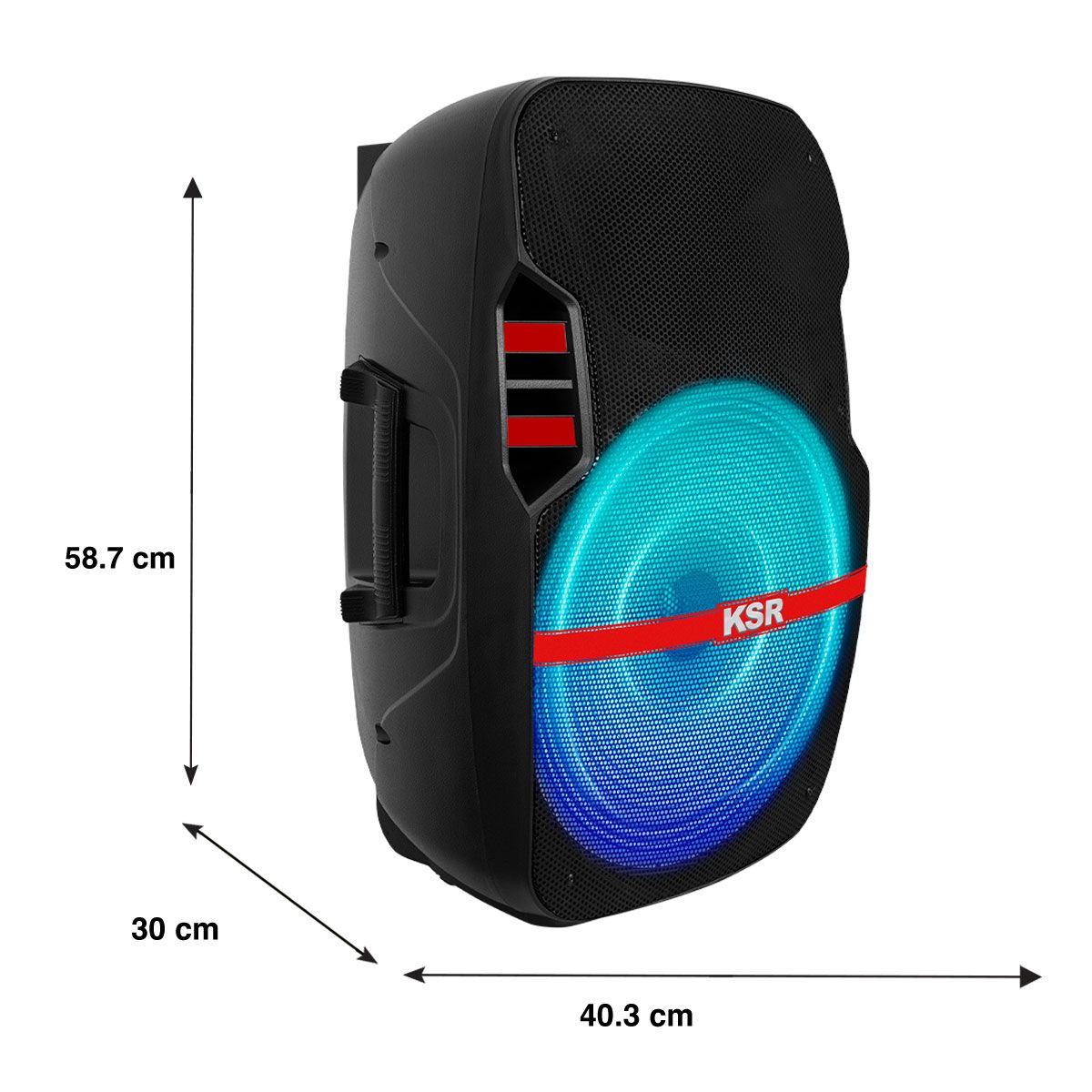 Sistema de audio doble 15” 25,000 W PMPO recargable