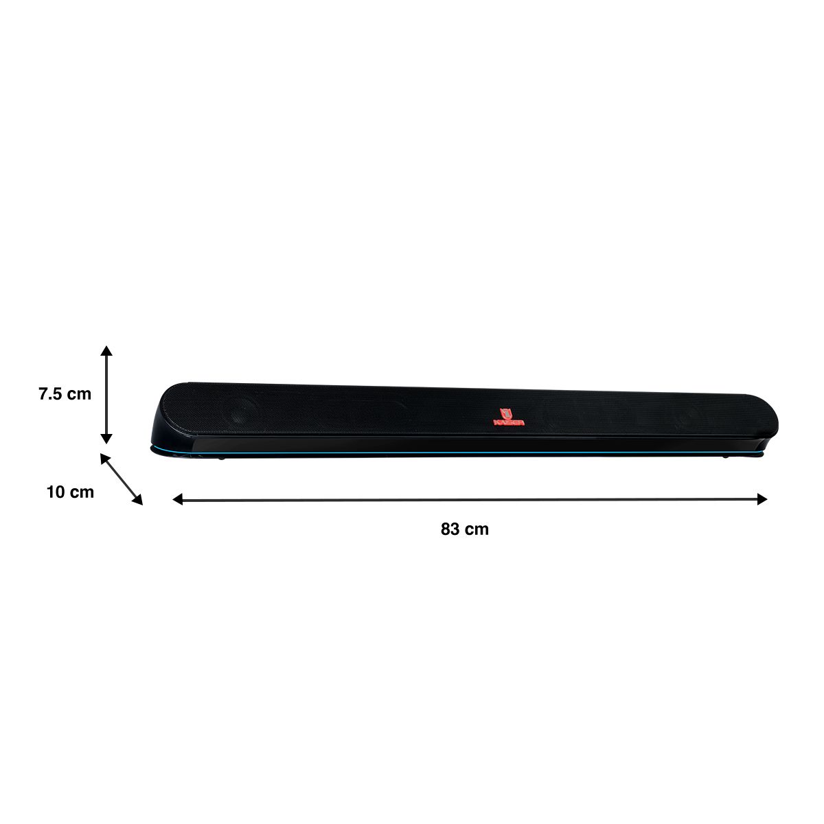 Barra de sonido Bluetooth®  2x2" 40 W RMS con luz led y control remoto