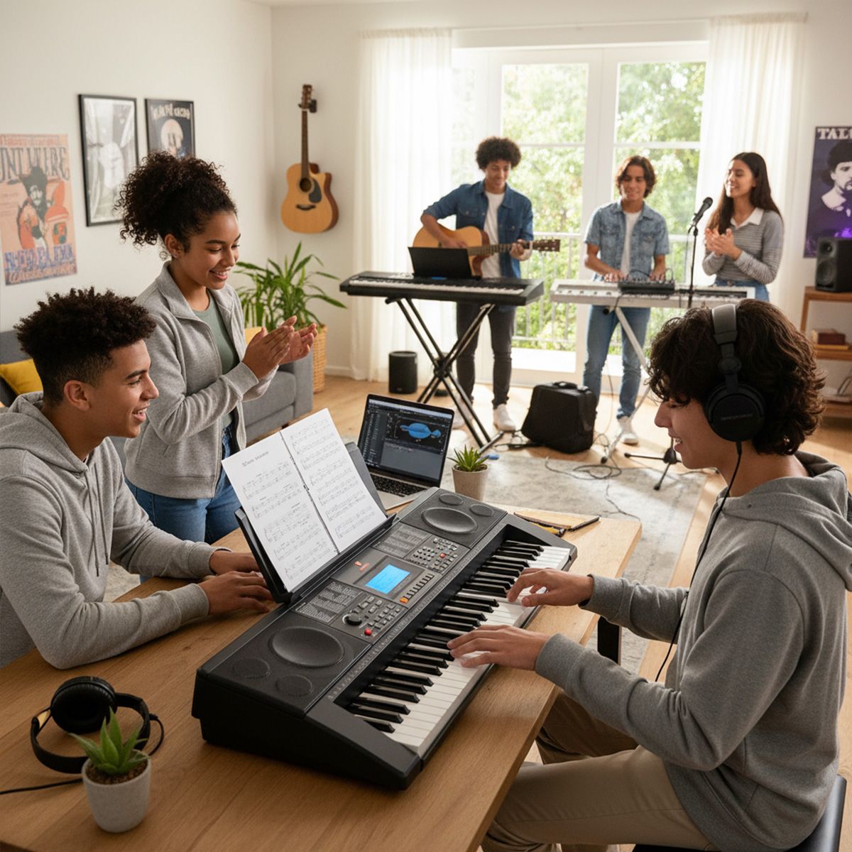 Teclado musical 61 teclas y 160 tonos
