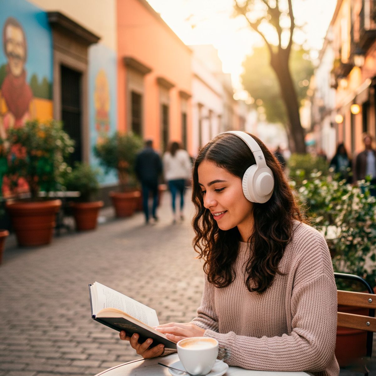 Audífonos de diadema Bluetooth® manos libres, Ivory