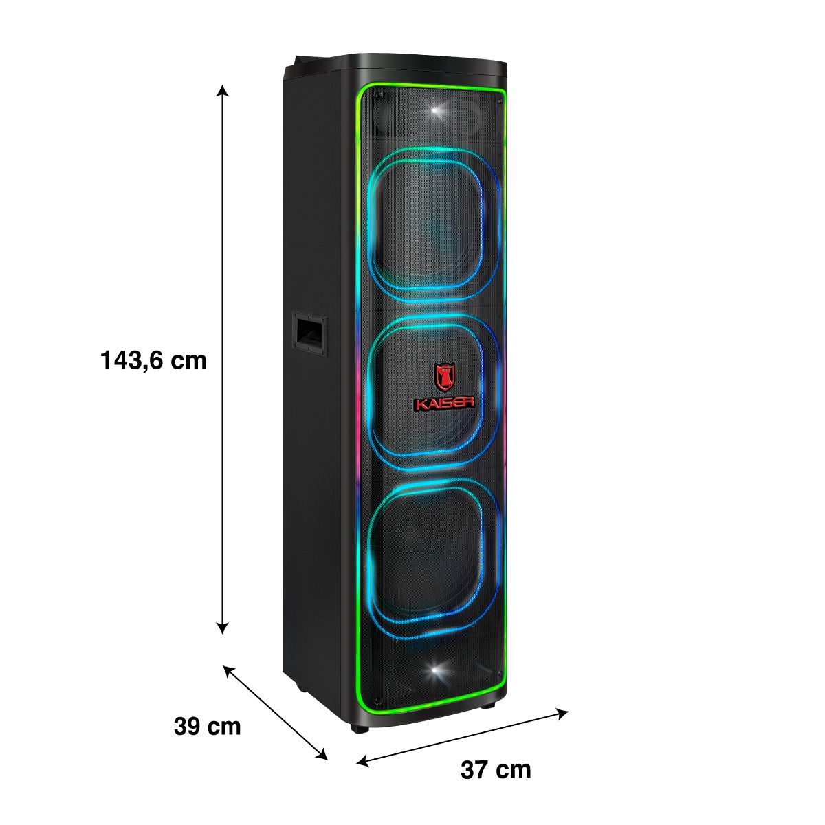 Bafle 3X12" de 70,000 W PMPO con función X-BASS