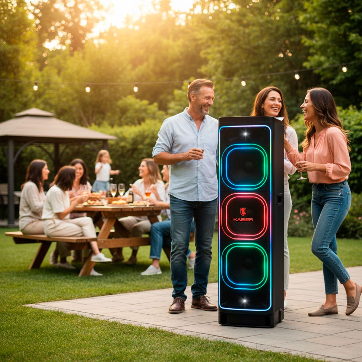 Bafle 3X12" de 70,000 W PMPO con función X-BASS