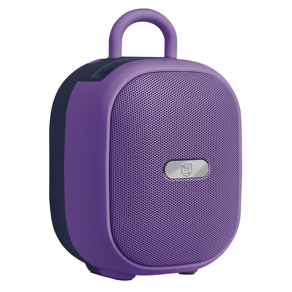 Bocina portátil recargable 15W RMS con reproductor FM morado