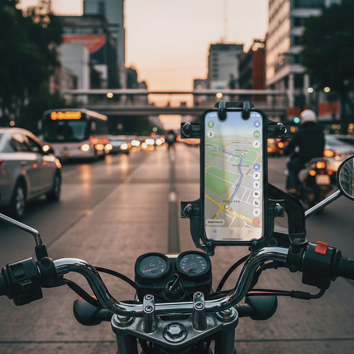 Soporte universal para celular para motocicleta, gira 360°